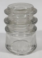 Antique Whitall Tatum No 3 Clear Glass Insulator Made in U.S.A. 25-48 A