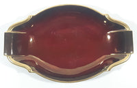 Antique CarltonWare Rouge Royale Dark Red Brown with Gold Trim 8 1/2" Long Serving Dish Made in England