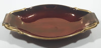 Antique CarltonWare Rouge Royale Dark Red Brown with Gold Trim 8 1/2" Long Serving Dish Made in England