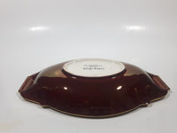 Antique CarltonWare Rouge Royale Dark Red Brown with Gold Trim 8 1/2" Long Serving Dish Made in England