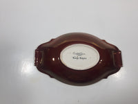 Antique CarltonWare Rouge Royale Dark Red Brown with Gold Trim 8 1/2" Long Serving Dish Made in England