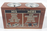 Vintage Trees of Mystery His Hers Wood Double Coin Bank
