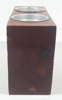 Vintage Trees of Mystery His Hers Wood Double Coin Bank