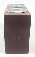 Vintage Trees of Mystery His Hers Wood Double Coin Bank