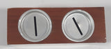 Vintage Trees of Mystery His Hers Wood Double Coin Bank