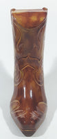 Vintage Brown Cowboy Boot 6 1/2" Tall Ceramic Coin Bank