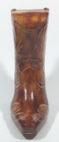 Vintage Brown Cowboy Boot 6 1/2" Tall Ceramic Coin Bank