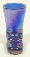 Boyd Electric Cobalt Blue Carnival Glass Boot Shaped 2 3/4" Tall Toothpick Holder