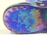 Boyd Electric Cobalt Blue Carnival Glass Boot Shaped 2 3/4" Tall Toothpick Holder