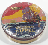 Vintage 1950s Riley's Variety Toffee Galleon Ship Boat Themed 5" Round Tin Metal Container