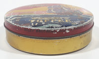 Vintage 1950s Riley's Variety Toffee Galleon Ship Boat Themed 5" Round Tin Metal Container