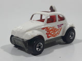 1987 Hot Wheels Baja Bug Volkswagen VW Beetle White Die Cast Toy Car Vehicle