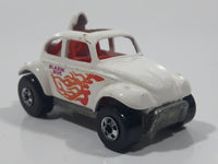 1987 Hot Wheels Baja Bug Volkswagen VW Beetle White Die Cast Toy Car Vehicle