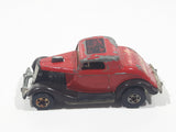 1980 Hot Wheels HiRakers '34 Ford 3-Window Red with Brown Fenders Die Cast Toy Car Hot Rod Vehicle