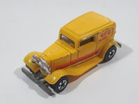 1989 Hot Wheels '32 Ford Delivery Truck Yellow Die Cast Toy Car Vehicle
