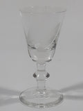 Etched Flower Pattern Miniature 2 3/8" Tall Glass Sherry / Port / Wine Cup