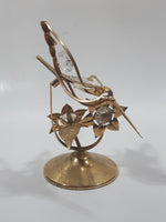 Mascot Int Crystal Delight 24K Gold Plated Austrian Crystal Hummingbirds and Flower Metal Ornament