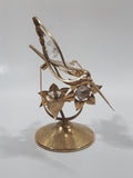 Mascot Int Crystal Delight 24K Gold Plated Austrian Crystal Hummingbirds and Flower Metal Ornament