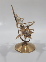 Mascot Int Crystal Delight 24K Gold Plated Austrian Crystal Hummingbirds and Flower Metal Ornament