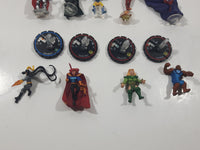 WizKids Super Hero Toy Figure Lot of 9 Figures and 4 Bases