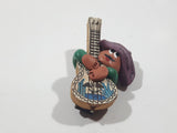 Puerto Vallarta Mariachi Guitar Player 1 3/4" x 2 3/8" Wood and Clay Fridge Magnet