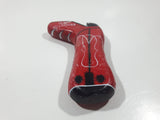 Princeton B.C. Red and Black Cowboy Boot Shaped 2 1/2" x 4" Wood Fridge Magnet