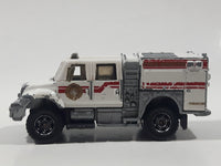 2011 Matchbox Fire International WorkStar Brush Fire Truck 2007 White Die Cast Toy Car Vehicle