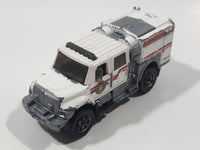 2011 Matchbox Fire International WorkStar Brush Fire Truck 2007 White Die Cast Toy Car Vehicle