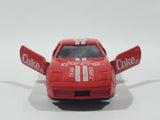 1988 Hartoy Coca Cola Coke Soda Pop Chevrolet Corvette Red Team Turbo Die Cast Toy Car Vehicle with Opening Doors