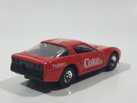 1988 Hartoy Coca Cola Coke Soda Pop Chevrolet Corvette Red Team Turbo Die Cast Toy Car Vehicle with Opening Doors