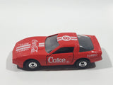 1988 Hartoy Coca Cola Coke Soda Pop Chevrolet Corvette Red Team Turbo Die Cast Toy Car Vehicle with Opening Doors