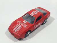 1988 Hartoy Coca Cola Coke Soda Pop Chevrolet Corvette Red Team Turbo Die Cast Toy Car Vehicle with Opening Doors