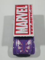 2002 Maisto Marvel Gambit Armored Van Truck Purple with White Roof Die Cast Toy Car Vehicle