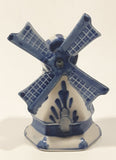 Delft Blue Small 3 1/2" Tall Hand Painted Porcelain Windmill Ornament