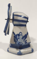 Delft Blue Small 3 1/2" Tall Hand Painted Porcelain Windmill Ornament