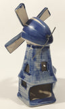 Delft Blue Holland 5 1/4" Tall Hand Painted Porcelain Windmill Tea Light Candle Holder