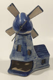 Delft Blue Holland 5 1/4" Tall Hand Painted Porcelain Windmill Tea Light Candle Holder