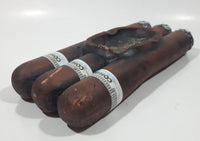 Vintage Cohiba La Habana Cuba Triple Burning Cigar Shaped Three Rest Pottery Ash Tray