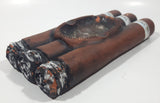 Vintage Cohiba La Habana Cuba Triple Burning Cigar Shaped Three Rest Pottery Ash Tray