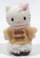 Rare 2003 Bandai Sanrio Hello Kitty At Home With Hello Kitty Felt Bow and Winter Coat 2 1/4" Tall Toy Figure