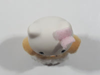 Rare 2003 Bandai Sanrio Hello Kitty At Home With Hello Kitty Felt Bow and Winter Coat 2 1/4" Tall Toy Figure