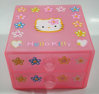 Hello Kitty Pink Acrylic 2 Drawer Makeup Organizer Box