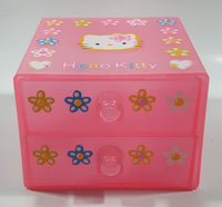 Hello Kitty Pink Acrylic 2 Drawer Makeup Organizer Box