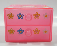 Hello Kitty Pink Acrylic 2 Drawer Makeup Organizer Box