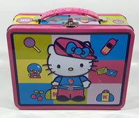 Rare 2007 Sanrio Hello Kitty Embossed Tin Metal Lunch Box