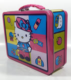 Rare 2007 Sanrio Hello Kitty Embossed Tin Metal Lunch Box