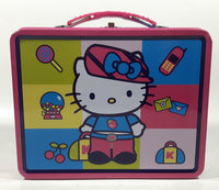 Rare 2007 Sanrio Hello Kitty Embossed Tin Metal Lunch Box