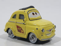 Disney Pixar Cars Fiat 500 Luigi Yellow Die Cast Toy Car Vehicle W2097