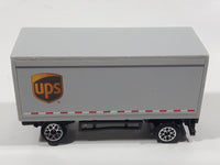 UPS Semi Trailer Tandem Pup Grey Die Cast Toy Car Vehicle No Hitch