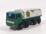 Vintage 1970 Lesney Matchbox Series Ergomatic Cab Leyland Petrol Tanker Fuel Truck BP British Petroleum Green Die Cast Toy Car Vehicle Made in England